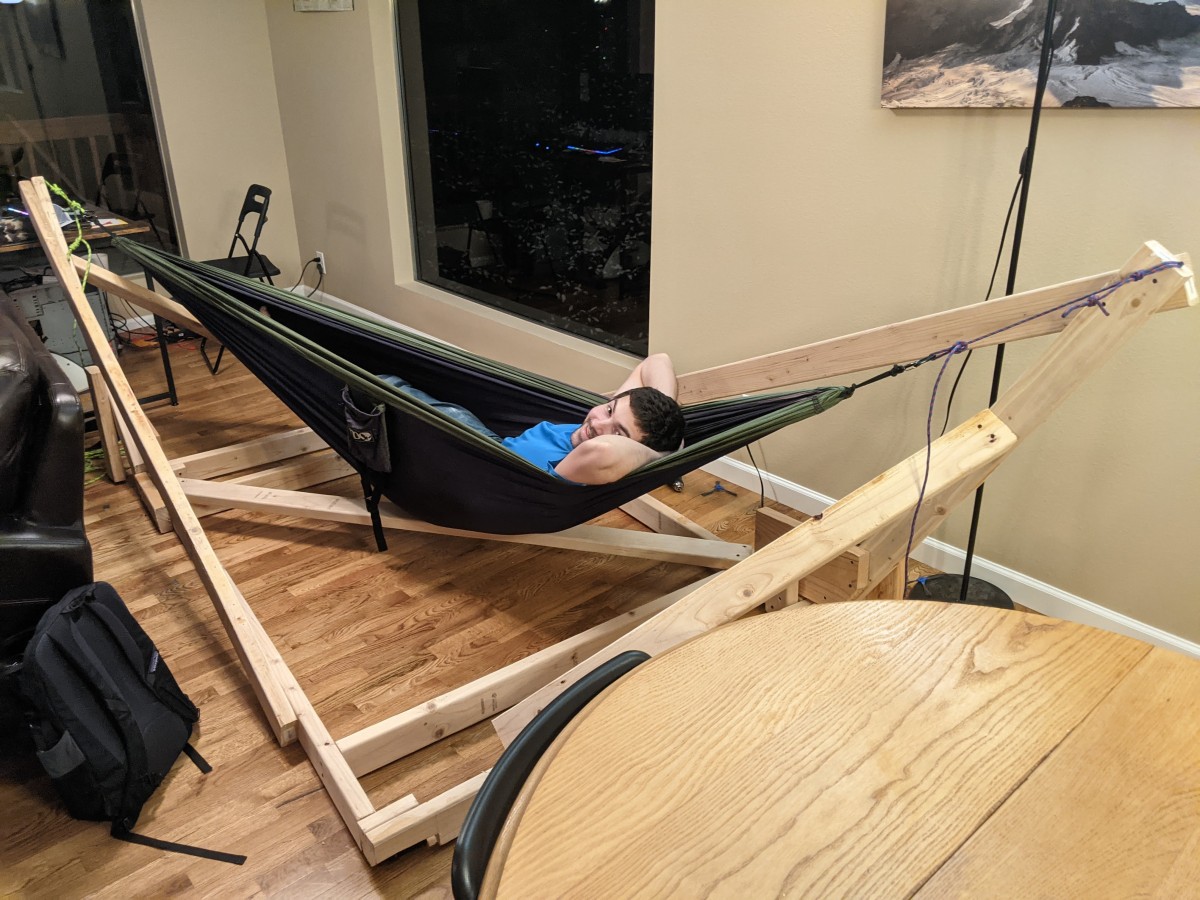 hammock stand finished